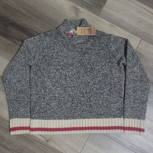 NWT Roots Cabin Collection Sweater – Speckled Knit Zip Pullover – Size M - Picture 1 of 5
